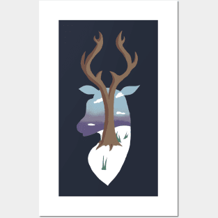 Winter is Deer Posters and Art